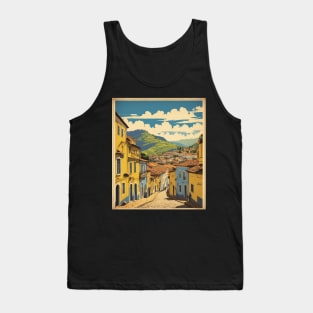 Ouro Preto Brazil Vintage Tourism Travel Poster Tank Top